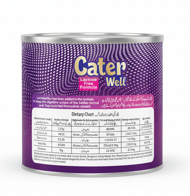 CaterWell Specialized Lactose Free Formula: Gentle Digestion & Complete Nutrition for Sensitive Infants