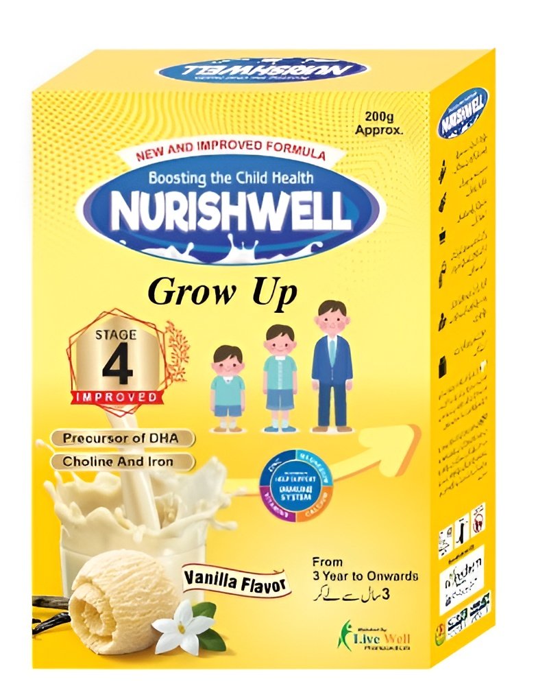 Nurishwell Growing Up Formula Stage 4 – Kids Milk (3 Years+) | Chocolate, Vanilla & Strawberry