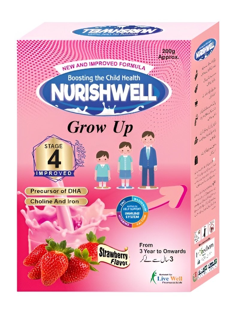 Nurishwell Growing Up Formula Stage 4 – Kids Milk (3 Years+) | Chocolate, Vanilla & Strawberry